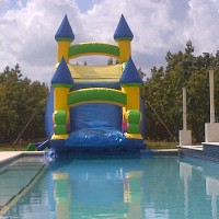 Inflatable Wet or Dry Slide 20 ft into the Pool